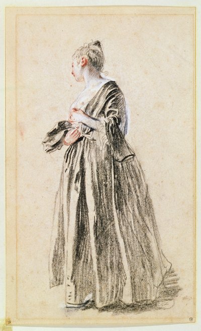 Standing Woman by Jean Antoine Watteau